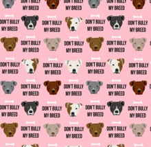 Load image into Gallery viewer, Pink Don't Bully My Breed Bandana/Bow Set Preorder