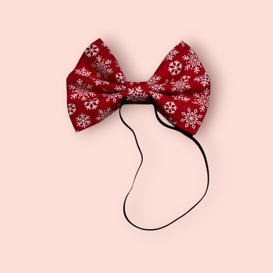Let It Snow Bow Headband