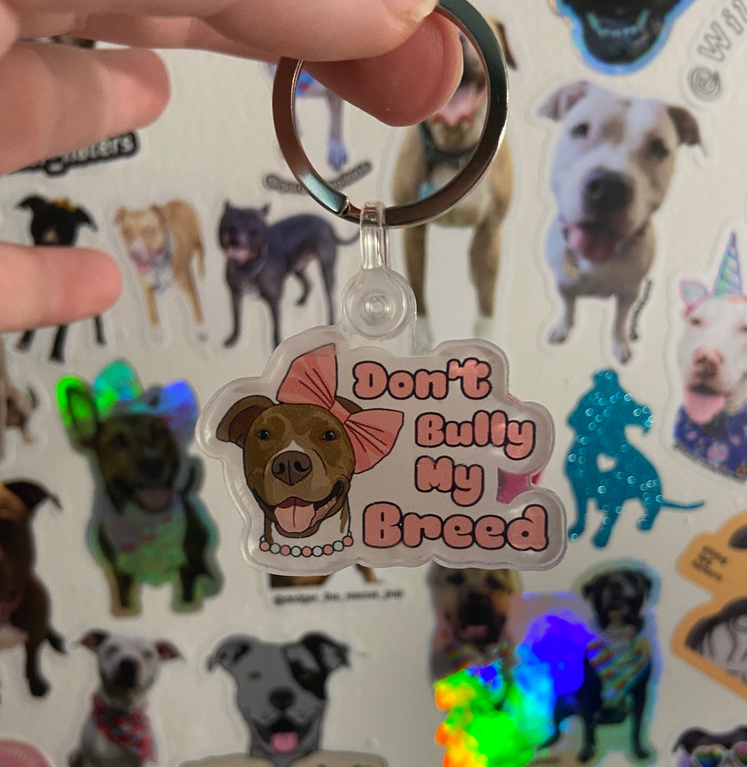 Don’t Bully My Breed Keychain