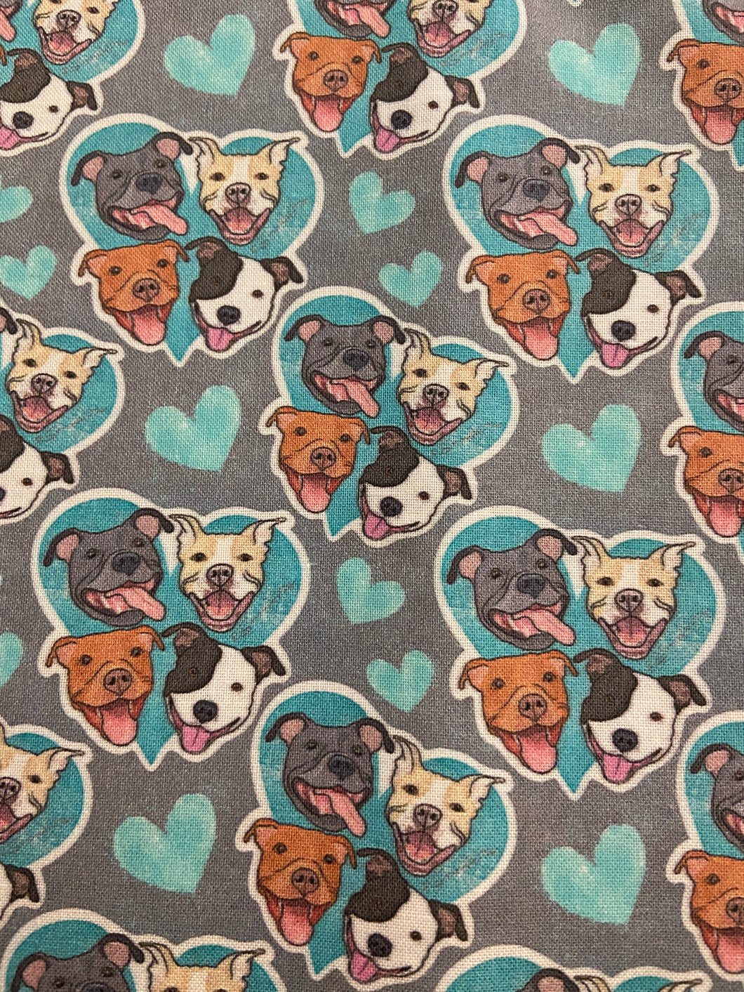 Pitties and Hearts Bow Tie