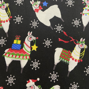 Christmas Llamas Bow Headband/Bow Tie