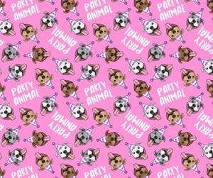 Party Animal (Pink) Dog Bandana