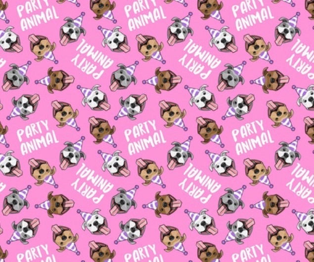 Party Animal (Pink) Dog Bandana