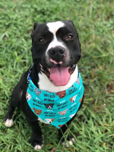 Load image into Gallery viewer, Teal Don&#39;t Bully My Breed Bandana
